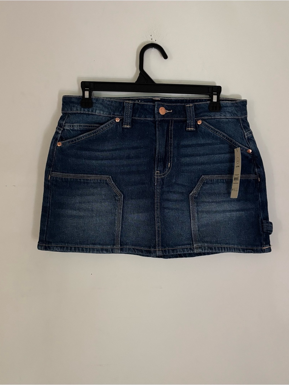 NWT No Boundaries Carpenter Denim Mini Skirt Low Rise Small 4-6 - Picture 12 of 12